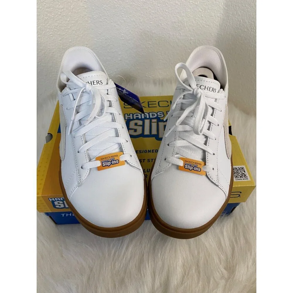 Skechers Mens Slip-ins Eden LX - Strando Hands Free Memory Foam Size 9 White